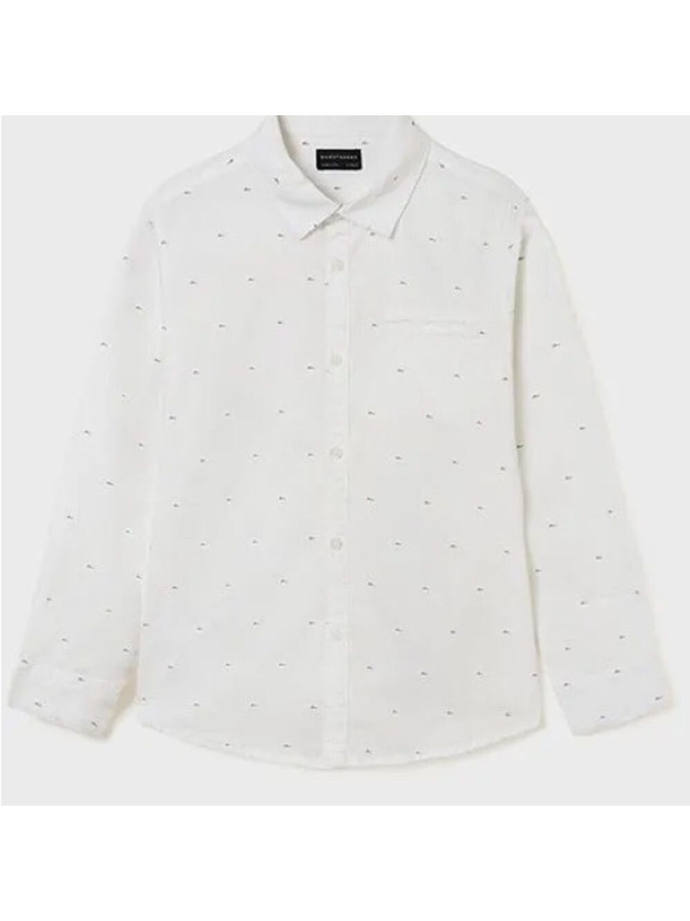 Mayoral Kids' White Patterned Button-Down Shirt
